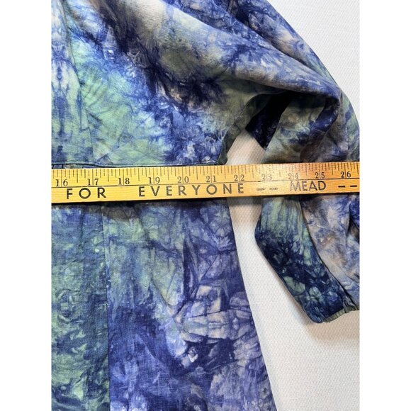 Cabi Womens Woodstock Tunic Blouse Medium Multicolor Tie-Dye Button Front Casual - Picture 10 of 13